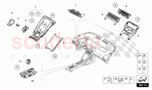 Part Diagram for Lamborghini 4T1941531F