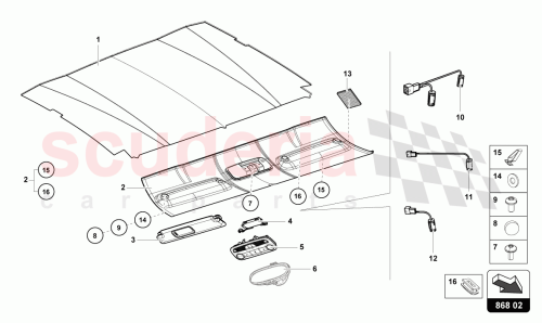 Part Diagram for Lamborghini 4T0867505AXZ0