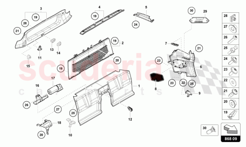 Part Diagram for Lamborghini 4T3868571B