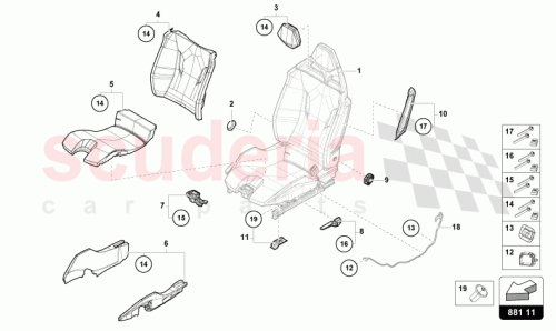 Part Diagram for Lamborghini 4T0881901P