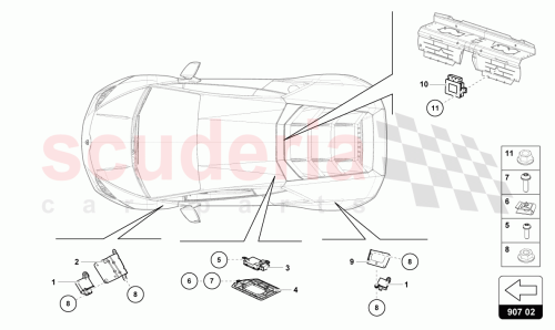 Part Diagram for Lamborghini 4T3907777