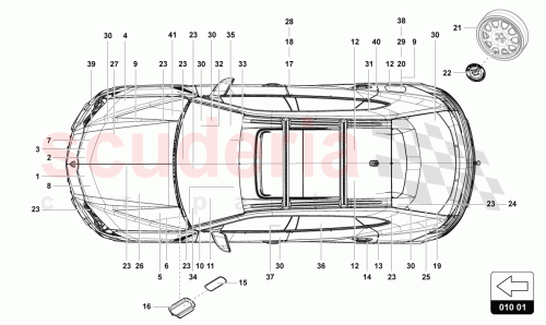 Part Diagram for Lamborghini 47A010003