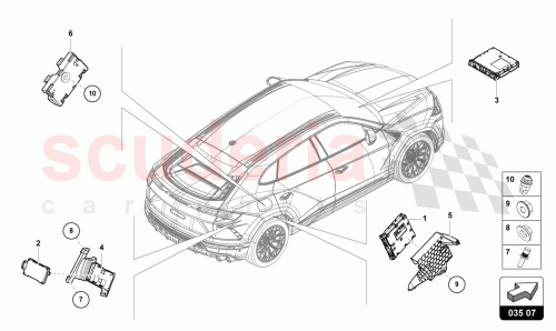 Part Diagram for Lamborghini 4N0919191D