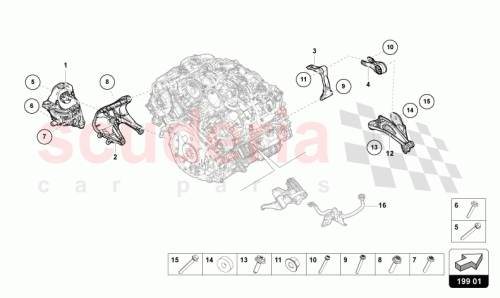 Part Diagram for Lamborghini N91275001