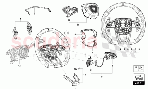 Part Diagram for Lamborghini 4ML419091M