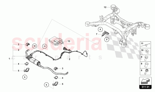 Part Diagram for Lamborghini 4M0511023T