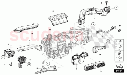 Part Diagram for Lamborghini 4ML819656C