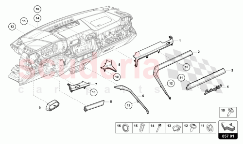 Part Diagram for Lamborghini 4ML853189AK