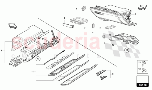 Part Diagram for Lamborghini 4ML857035B