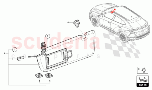 Part Diagram for Lamborghini 4ML857551F