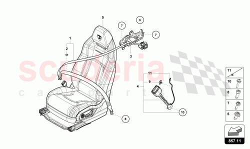 Part Diagram for Lamborghini 4ML857805B28T