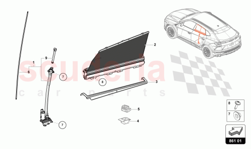Part Diagram for Lamborghini 4ML8613336PS