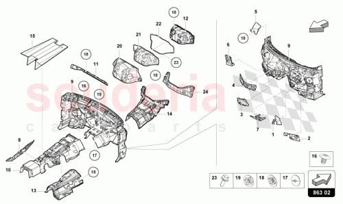 Part Diagram for Lamborghini 4A585390901C