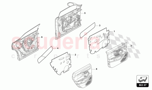 Part Diagram for Lamborghini 8K0837833A