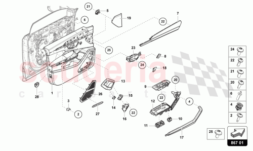 Part Diagram for Lamborghini 4ML868151C