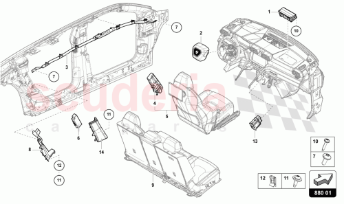 Part Diagram for Lamborghini 4ML885703C