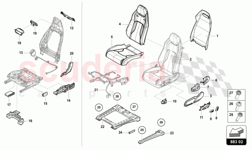 Part Diagram for Lamborghini 4ML886971A