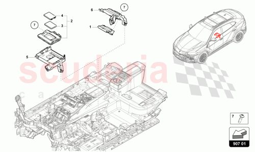 Part Diagram for Lamborghini 4M0907486A