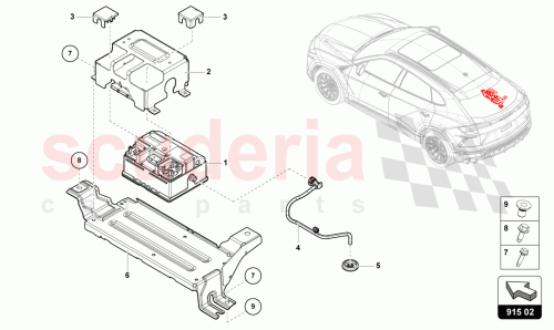 Part Diagram for Lamborghini 4M0915169H