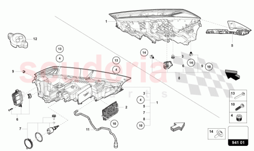 Part Diagram for Lamborghini 4ML941036E