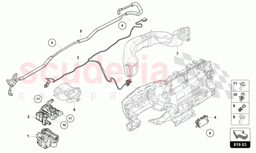 Part Diagram for Lamborghini 4M8819553F