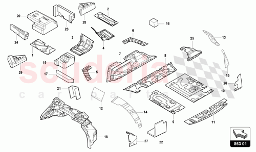 Part Diagram for Lamborghini 4M0864957B