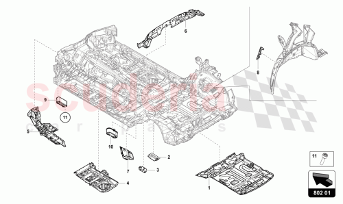 Part Diagram for Lamborghini 4M0802081A
