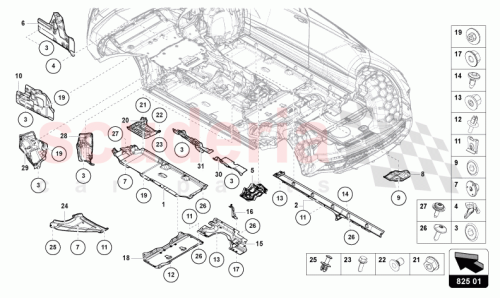 Part Diagram for Lamborghini 4M0825206P