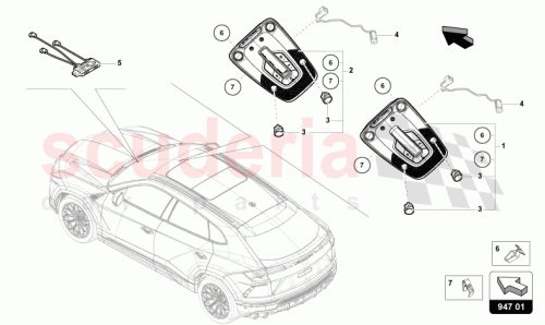 Part Diagram for Lamborghini 5Q0951177C