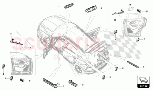 Part Diagram for Lamborghini 4ML947417K