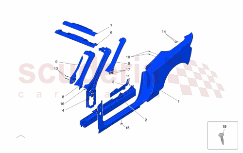 Part Diagram for Maserati 673016544