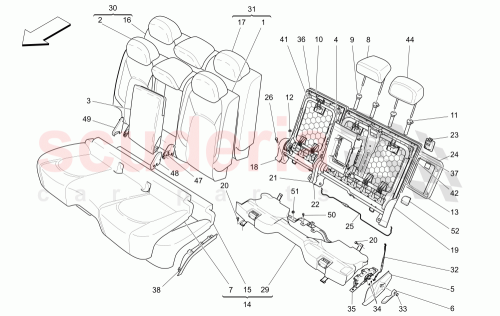 Part Diagram for Maserati 673006203