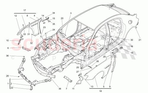 Part Diagram for Maserati 673003653