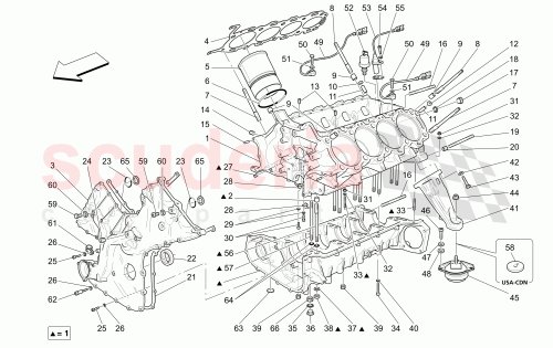 Part Diagram for Maserati 307477