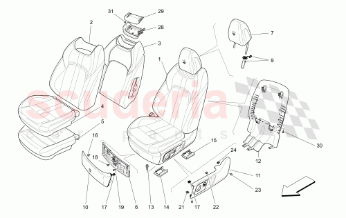 Part Diagram for Maserati 670091024