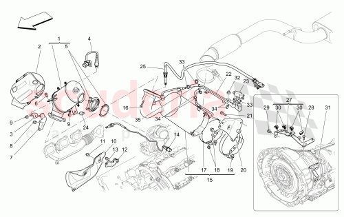 Part Diagram for Maserati 670031098