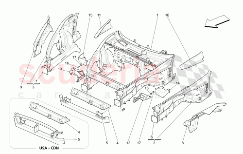 Part Diagram for Maserati 66248100