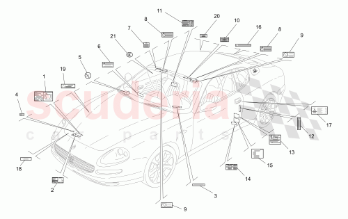 Part Diagram for Maserati 67021100