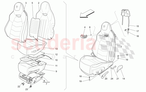 Part Diagram for Maserati 956722428