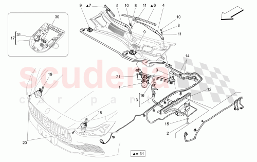 Part Diagram for Maserati 673007345