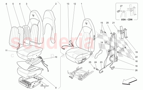 Part Diagram for Maserati 982201516