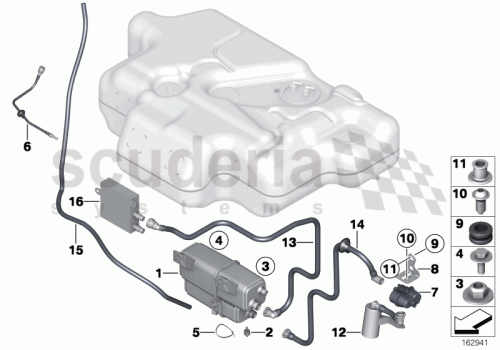 Part Diagram for Rolls Royce 16 11 7195118