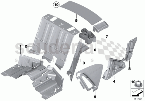 Part Diagram for Rolls Royce 51 48 7073540
