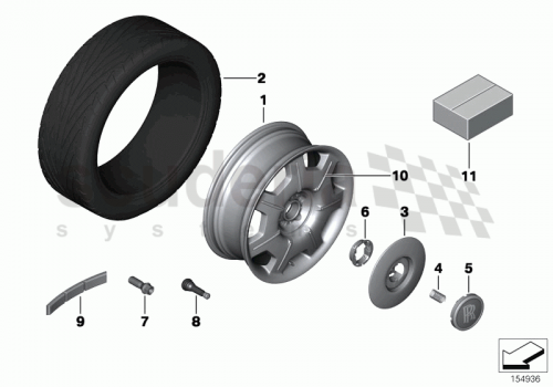 Part Diagram for Rolls Royce 36 13 6767564