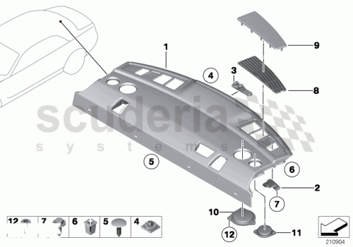 Part Diagram for Rolls Royce 51 46 7286677