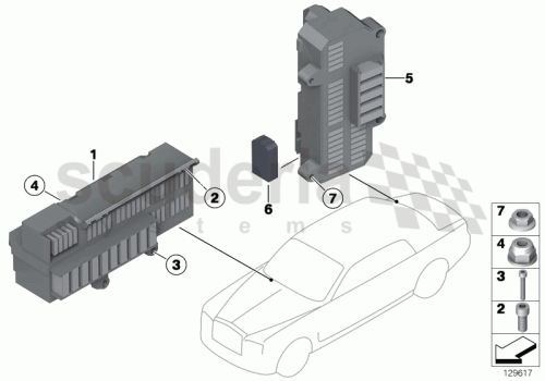 Part Diagram for Rolls Royce 61 13 6900582