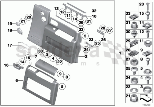 Part Diagram for Rolls Royce 51 41 7128809