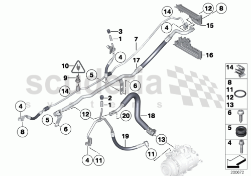 Part Diagram for Rolls Royce 64 53 8387437