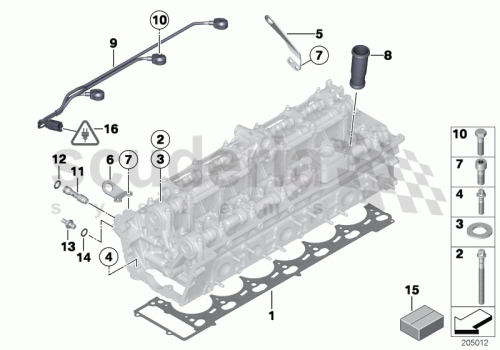Part Diagram for Rolls Royce 11 12 7570219