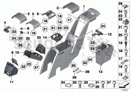 Part Diagram for Rolls Royce 51 16 7123527